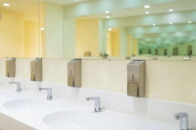 Commercial restroom mirrors
