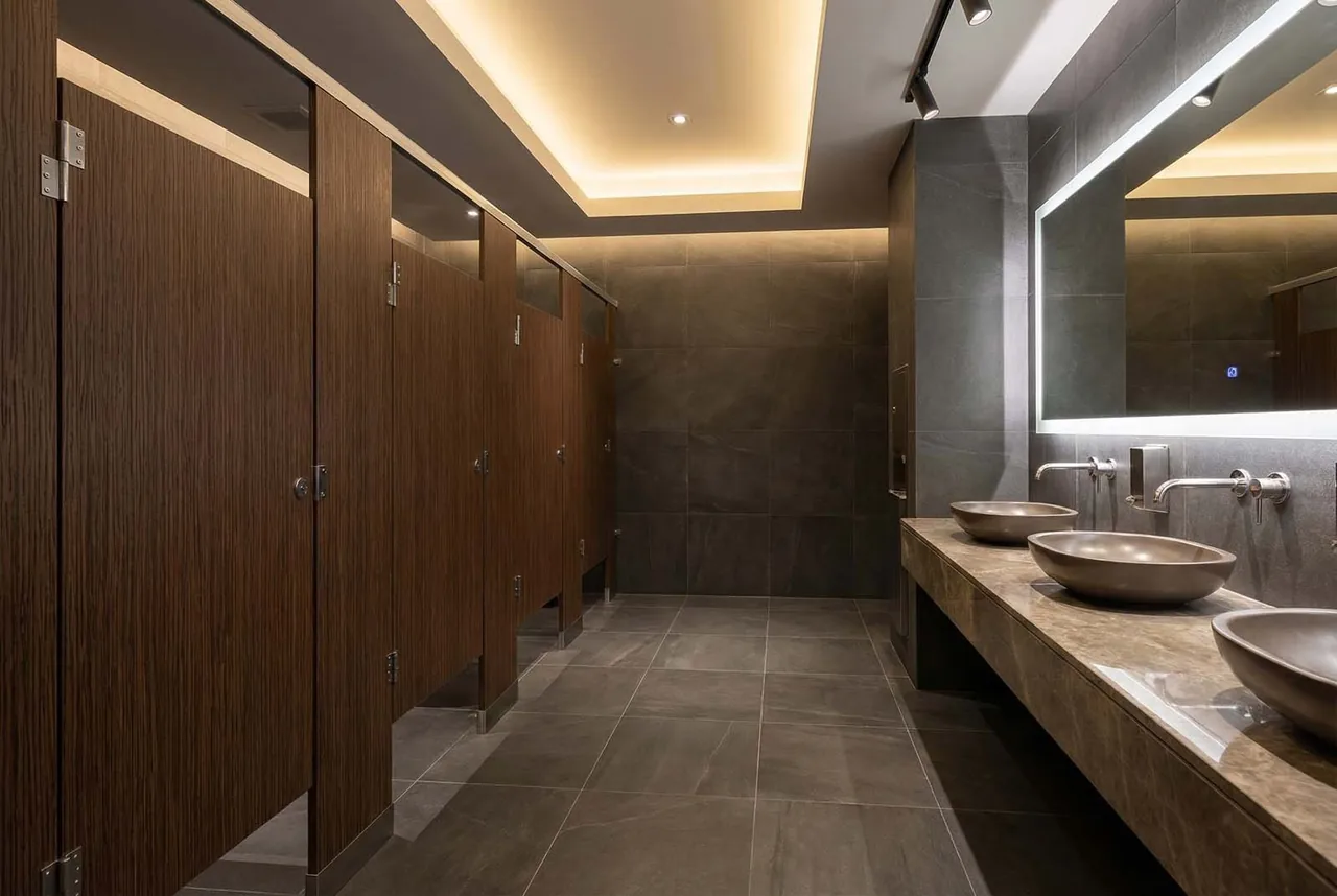 Plastic Laminate commercial bathroom partitions