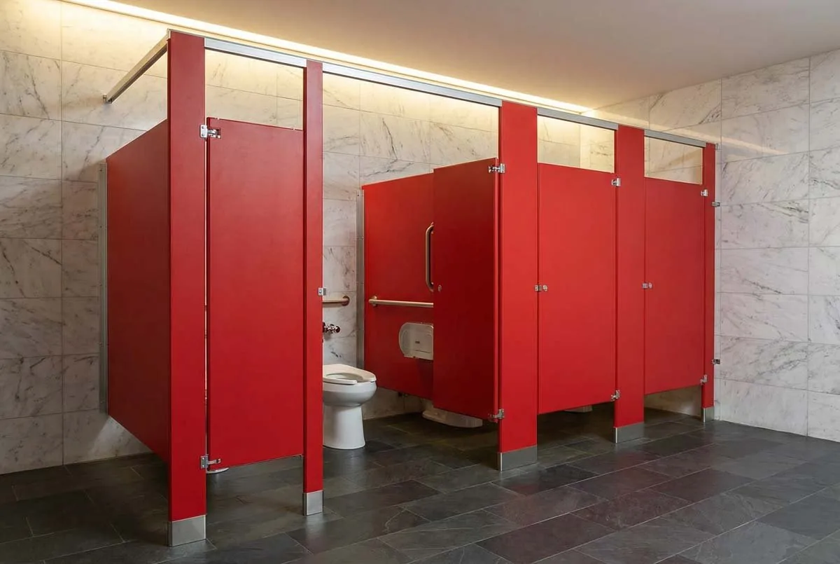 Powder Coated Steel commercial bathroom partitions